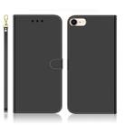 For iPhone 7 / 8 Imitated Mirror Surface Horizontal Flip Leather Case with Holder & Card Slots & Wallet & Lanyard(Black) - 1