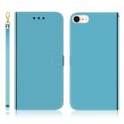 For iPhone 7 / 8 Imitated Mirror Surface Horizontal Flip Leather Case with Holder & Card Slots & Wallet & Lanyard(Blue) - 1