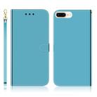 For iPhone 7 Plus / 8 Plus Imitated Mirror Surface Horizontal Flip Leather Case with Holder & Card Slots & Wallet & Lanyard(Blue) - 1