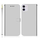For iPhone 11 Imitated Mirror Surface Horizontal Flip Leather Case with Holder & Card Slots & Wallet & Lanyard(Silver) - 1