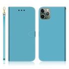 For iPhone 11 Pro Max Imitated Mirror Surface Horizontal Flip Leather Case with Holder & Card Slots & Wallet & Lanyard(Blue) - 1