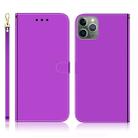 For iPhone 11 Pro Max Imitated Mirror Surface Horizontal Flip Leather Case with Holder & Card Slots & Wallet & Lanyard(Purple) - 1