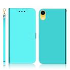 For iPhone XR Imitated Mirror Surface Horizontal Flip Leather Case with Holder & Card Slots & Wallet & Lanyard(Mint Green) - 1