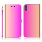 For iPhone XS Max Imitated Mirror Surface Horizontal Flip Leather Case with Holder & Card Slots & Wallet & Lanyard(Gradient Color) - 1
