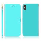 For iPhone XS Max Imitated Mirror Surface Horizontal Flip Leather Case with Holder & Card Slots & Wallet & Lanyard(Mint Green) - 1