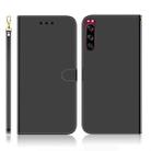 For Sony Xperia 5 Imitated Mirror Surface Horizontal Flip Leather Case with Holder & Card Slots & Wallet & Lanyard(Black) - 1