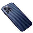 Carbon Fiber Texture Kevlar All-inclusive Shockproof Phone Protective Case For iPhone 13 Pro(Sapphire Blue) - 1