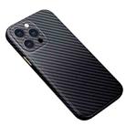 For iPhone 13 Pro Carbon Fiber Texture Kevlar All-inclusive Shockproof Phone Protective Case (Black) - 1