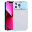 For iPhone 13 Sliding Camera Cover Design TPU Protective Case(Sky Blue) - 1