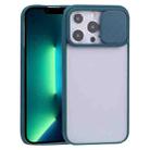 For iPhone 13 Pro Max Sliding Camera Cover Design TPU Protective Case (Dark Green) - 1