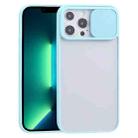 For iPhone 13 Pro Max Sliding Camera Cover Design TPU Protective Case (Sky Blue) - 1