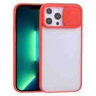 For iPhone 13 Pro Max Sliding Camera Cover Design TPU Protective Case (Red) - 1