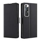 For Xiaomi Mi 10S Ultra-thin Voltage Side Buckle PU + TPU Horizontal Flip Leather Case with Holder & Card Slot(Black) - 1