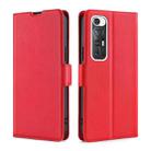 For Xiaomi Mi 10S Ultra-thin Voltage Side Buckle PU + TPU Horizontal Flip Leather Case with Holder & Card Slot(Red) - 1