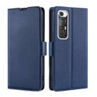 For Xiaomi Mi 10S Ultra-thin Voltage Side Buckle PU + TPU Horizontal Flip Leather Case with Holder & Card Slot(Blue) - 1