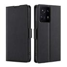 For Xiaomi Mix 4 Ultra-thin Voltage Side Buckle PU + TPU Horizontal Flip Leather Case with Holder & Card Slot(Black) - 1