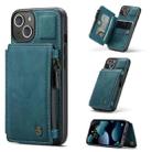 For iPhone 13 mini CaseMe C20 Multifunctional PC + TPU Protective Case with Holder & Card Slot & Wallet (Blue) - 1