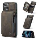 For iPhone 13 mini CaseMe C20 Multifunctional PC + TPU Protective Case with Holder & Card Slot & Wallet (Coffee) - 1