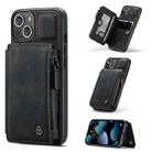 For iPhone 13 mini CaseMe C20 Multifunctional PC + TPU Protective Case with Holder & Card Slot & Wallet (Black) - 1