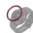 For Samsung Galaxy Watch4 Classic 42mm Smart Watch Steel Bezel Ring, A Version(Wine Red Ring Black Letter) - 1