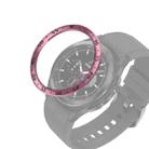 For Samsung Galaxy Watch4 Classic 42mm Smart Watch Steel Bezel Ring, A Version(Rose Pink Ring Black Letter) - 1