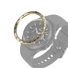 For Samsung Galaxy Watch4 Classic 42mm Smart Watch Steel Bezel Ring, E Version(Gold Ring Black Letter) - 1