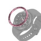 For Samsung Galaxy Watch4 Classic 42mm Smart Watch Steel Bezel Ring, E Version(Rose Pink Ring Black Letter) - 1