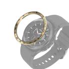 For Samsung Galaxy Watch4 Classic 46mm Smart Watch Steel Bezel Ring, E Version(Gold Ring Black Letter) - 1