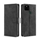 For Google Pixel 5A Skin Feel Crocodile Texture Magnetic Clasp Horizontal Flip PU Leather Case with Holder & Card Slots & Wallet(Black) - 1