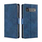 For Google Pixel 6 Pro Skin Feel Crocodile Texture Magnetic Clasp Horizontal Flip PU Leather Case with Holder & Card Slots & Wallet(Blue) - 1