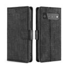 For Google Pixel 6 Pro Skin Feel Crocodile Texture Magnetic Clasp Horizontal Flip PU Leather Case with Holder & Card Slots & Wallet(Black) - 1