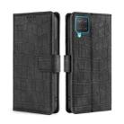 For Samsung Galaxy M12 / F12 Skin Feel Crocodile Texture Magnetic Clasp Horizontal Flip PU Leather Case with Holder & Card Slots & Wallet(Black) - 1