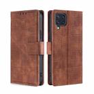 For Samsung Galaxy M32 Skin Feel Crocodile Texture Magnetic Clasp Horizontal Flip PU Leather Case with Holder & Card Slots & Wallet(Brown) - 1