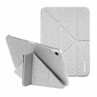 MOMAX PC + PU Horizontal Flip Leather Tablet Case with Holder & Sleep / Wake-up Function For iPad mini 6(Light Grey) - 1