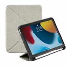 MOMAX TPU+PU Horizontal Flip Leather Tablet Case with Holder & Pen Slot & Sleep / Wake-up Function For iPad mini 6(Light Grey) - 1