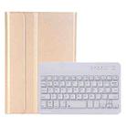 A06B Ultra-thin Detachable Bluetooth Keyboard Leather Case with Pen Slot & Holder for iPad mini 6 / mini 7(Gold) - 1