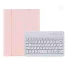 A06B Ultra-thin Detachable Bluetooth Keyboard Leather Tablet Case with Pen Slot & Holder for iPad mini 6(Pink) - 1