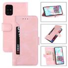 For Samsung Galaxy A02s EU Version Reverse Buckle Horizontal Flip PU Leather Case with Holder & Card Slot & Wallet(Rose Gold) - 1