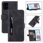 For Samsung Galaxy A03s 164mm EU Version Reverse Buckle Horizontal Flip PU Leather Case with Holder & Card Slot & Wallet(Black) - 1