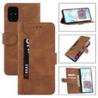 For Samsung Galaxy A31 Reverse Buckle Horizontal Flip PU Leather Case with Holder & Card Slot & Wallet(Brown) - 1