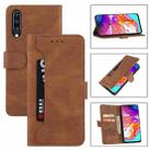 For Samsung Galaxy A70 Reverse Buckle Horizontal Flip PU Leather Case with Holder & Card Slot & Wallet(Brown) - 1