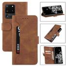 For Samsung Galaxy Note20 Ultra Reverse Buckle Horizontal Flip PU Leather Case with Holder & Card Slot & Wallet(Brown) - 1