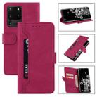 For Samsung Galaxy Note20 Ultra Reverse Buckle Horizontal Flip PU Leather Case with Holder & Card Slot & Wallet(Wine Red) - 1