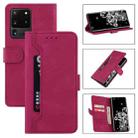 For Samsung Galaxy S20 Ultra Reverse Buckle Horizontal Flip PU Leather Case with Holder & Card Slot & Wallet(Wine Red) - 1