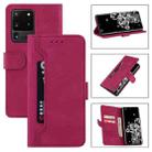 For Samsung Galaxy S21 Ultra 5G Reverse Buckle Horizontal Flip PU Leather Case with Holder & Card Slot & Wallet(Wine Red) - 1