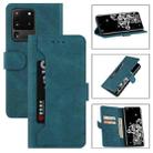 For Samsung Galaxy S21 Ultra 5G Reverse Buckle Horizontal Flip PU Leather Case with Holder & Card Slot & Wallet(Lake Blue) - 1