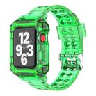 Glacier Transparent Jelly Strap Watch Band For Apple Watch Series 3 & 2 & 1 42mm(Transparent Green) - 1