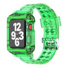 Glacier Transparent Jelly Strap Watch Band For Apple Watch Series 3 & 2 & 1 38mm(Transparent Green) - 1