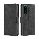 For Sony Xperia 5 III Skin Feel Crocodile Texture Magnetic Clasp Horizontal Flip PU Leather Case with Holder & Card Slots & Wallet(Black) - 1