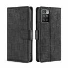 For Xiaomi Redmi 10 Skin Feel Crocodile Texture Magnetic Clasp Horizontal Flip PU Leather Case with Holder & Card Slots & Wallet(Black) - 1